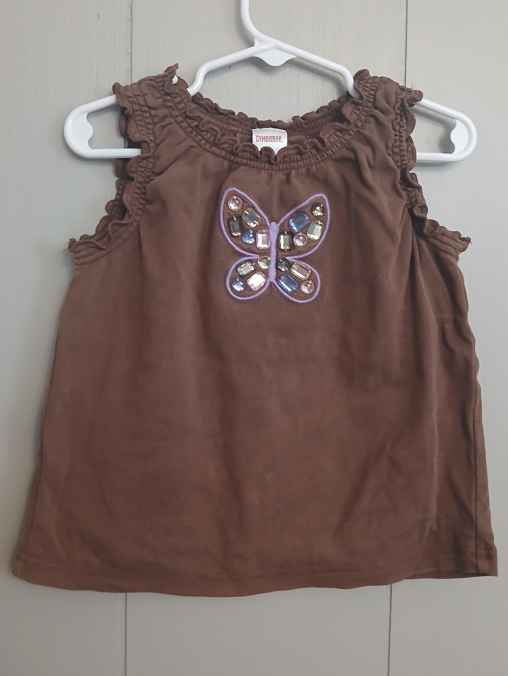 Gymboree Glamour Safari Girls Size 6 Butterfly Top